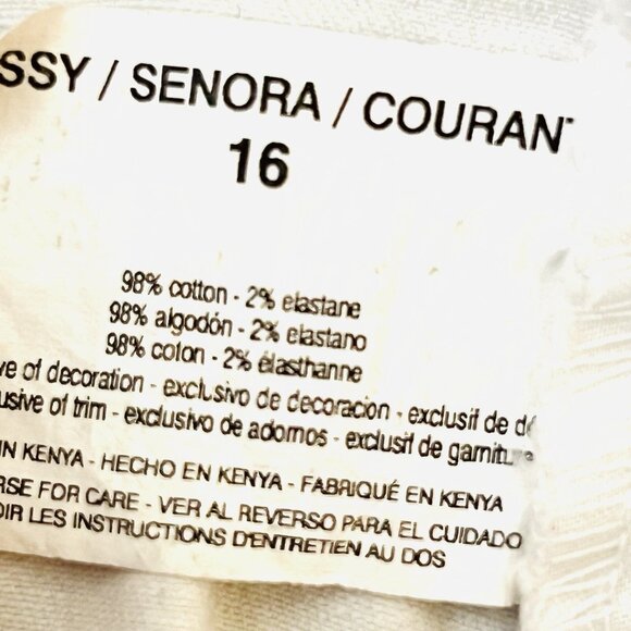 Gloria Vanderbilt Women's White Crop Jeans Size 16 Embellished Stretch Mid Rise - Picture 8 of 12